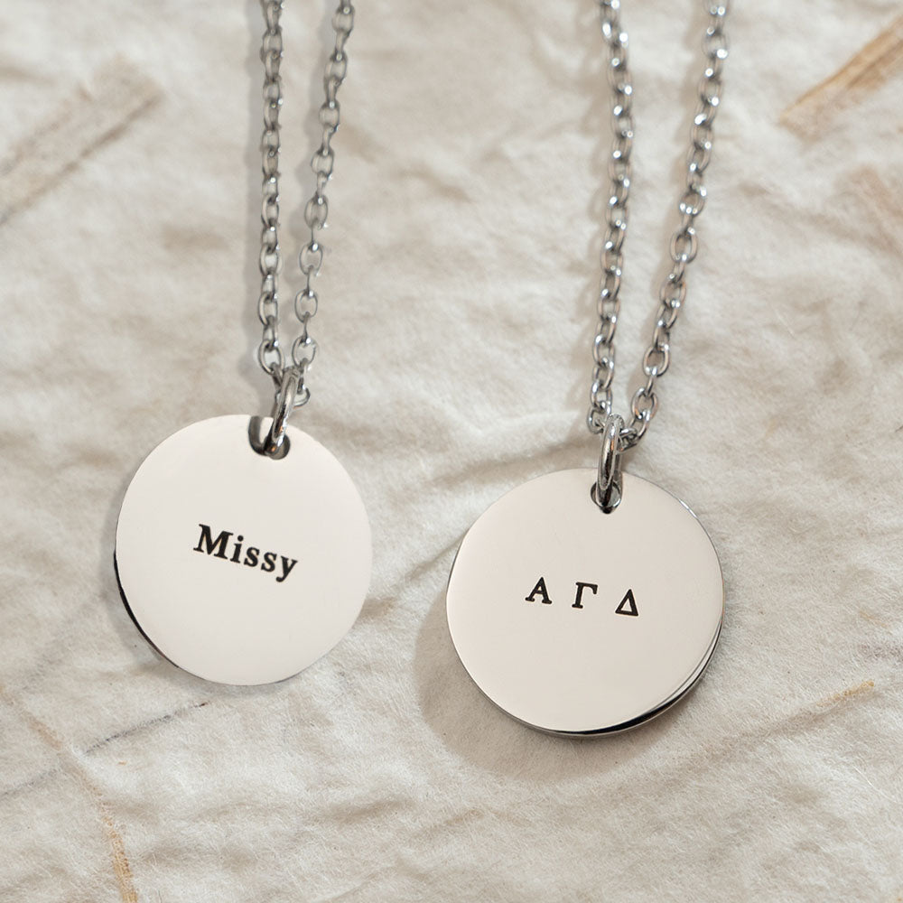 Alpha Gamma Delta Letter Necklace